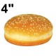 4" Seeded Euro Burger Bun (4 x 12)